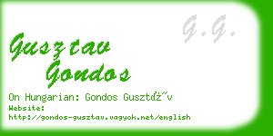 gusztav gondos business card